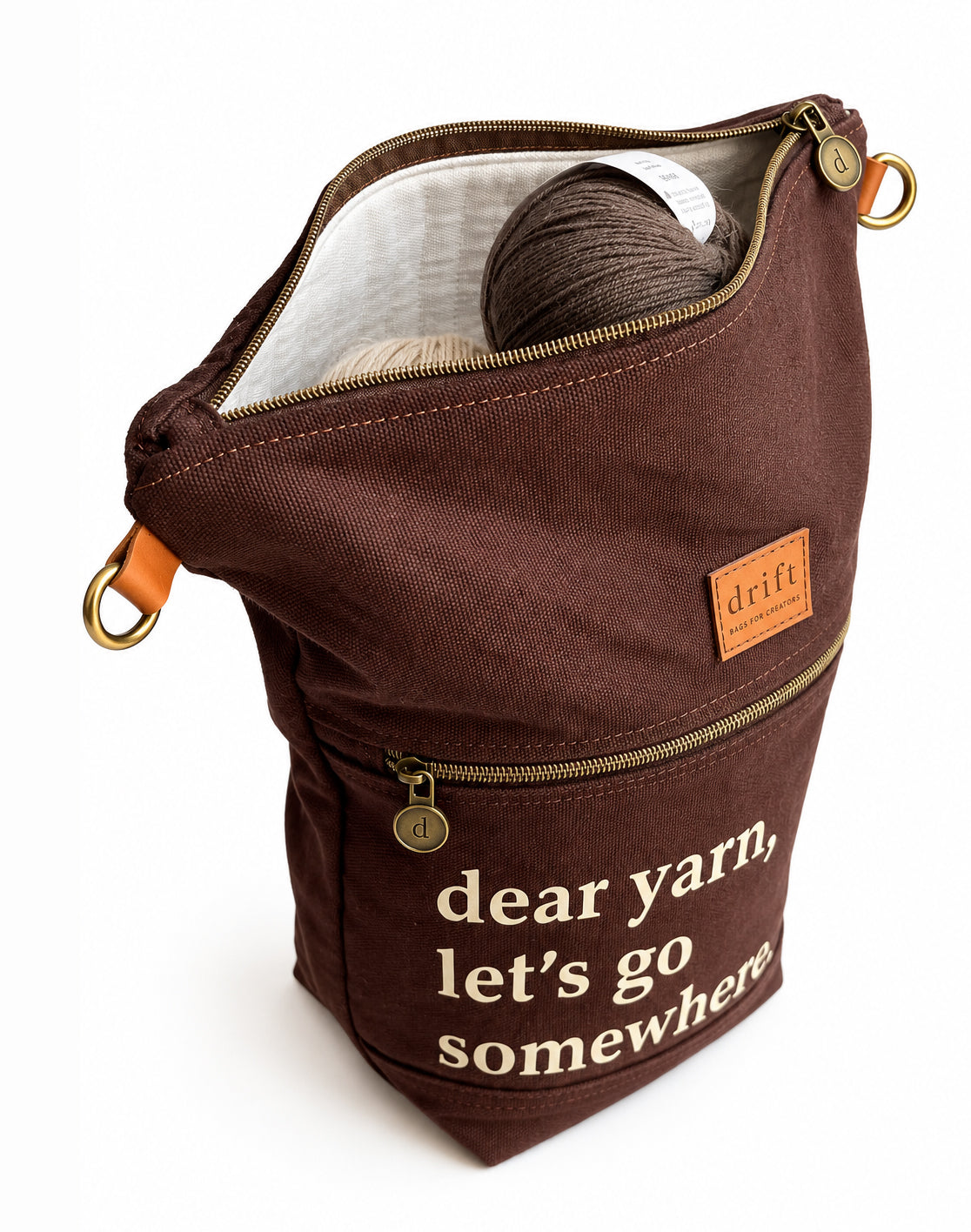 Dear Yarn Project Bag - Bark
