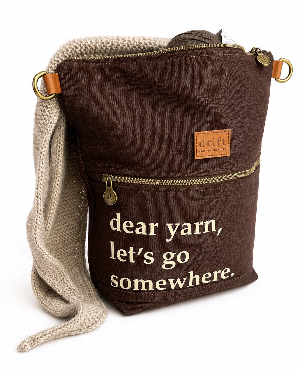 Dear Yarn Project Bag - Bark