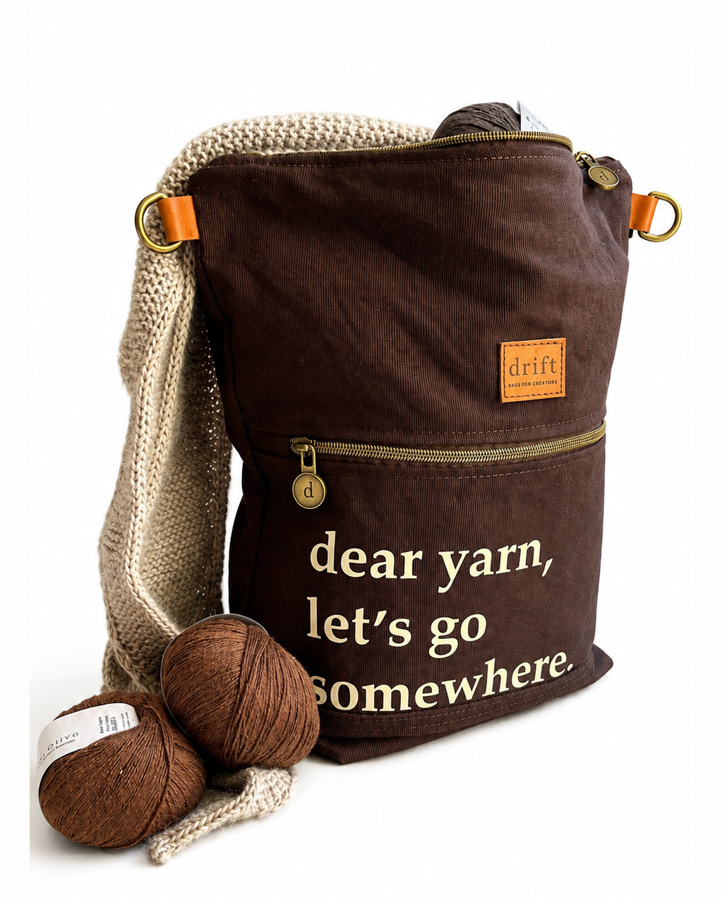 Dear Yarn Project Bag - Bark