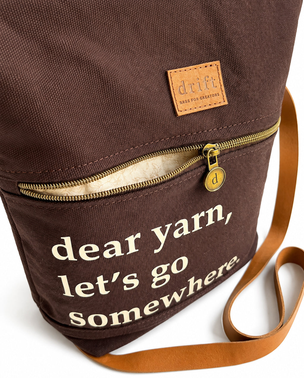 Dear Yarn Project Bag - Bark