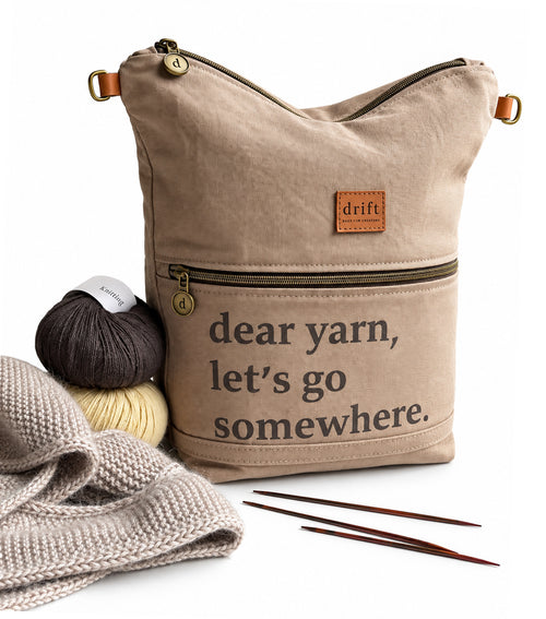 Dear Yarn Project Bag - Stone