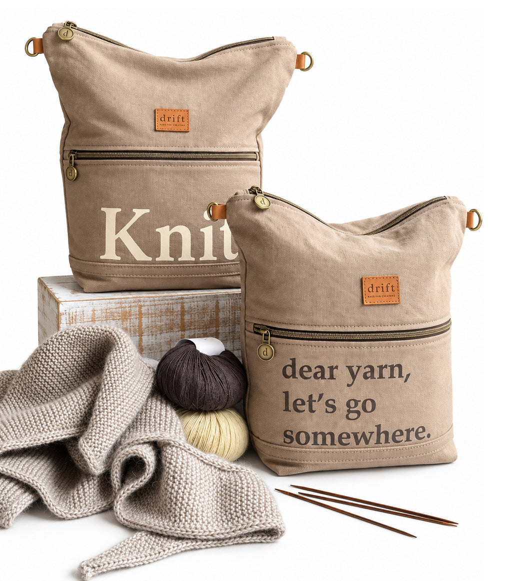 Dear Yarn Project Bag - Stone
