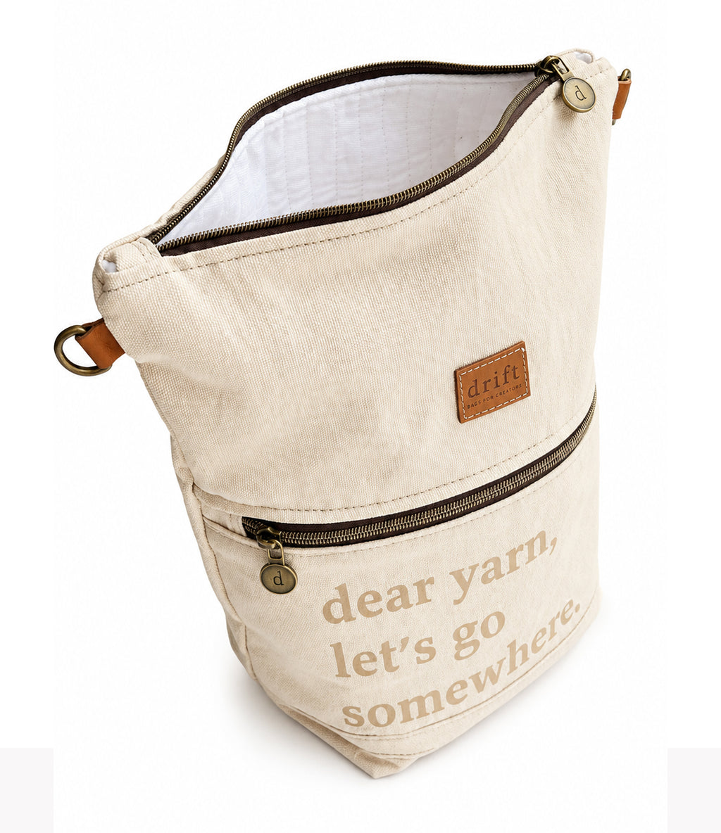 Dear Yarn Project Bag - Sandstone