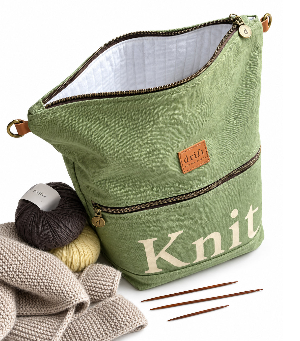 The Knit Bag - River Gum