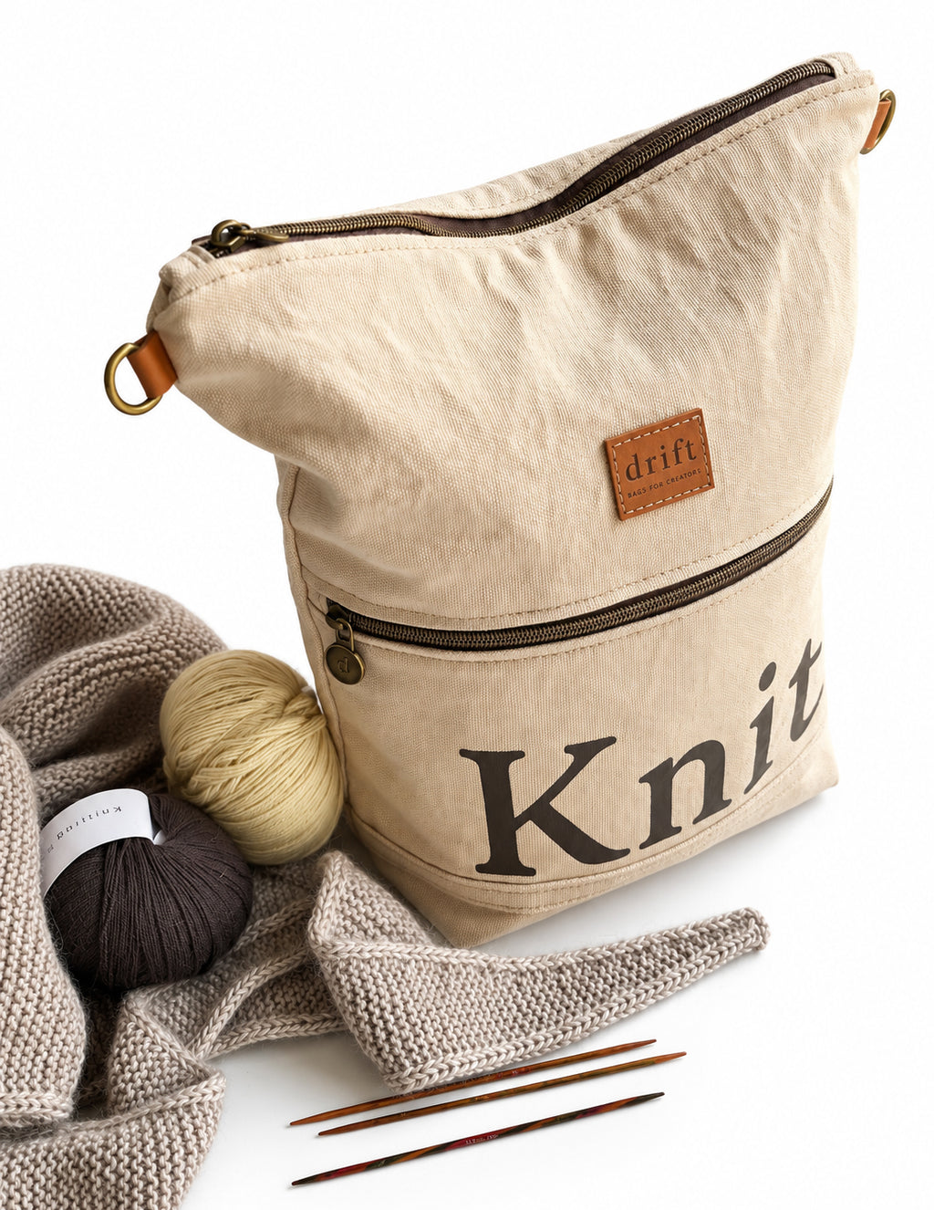 The Knit Bag - Sandstone