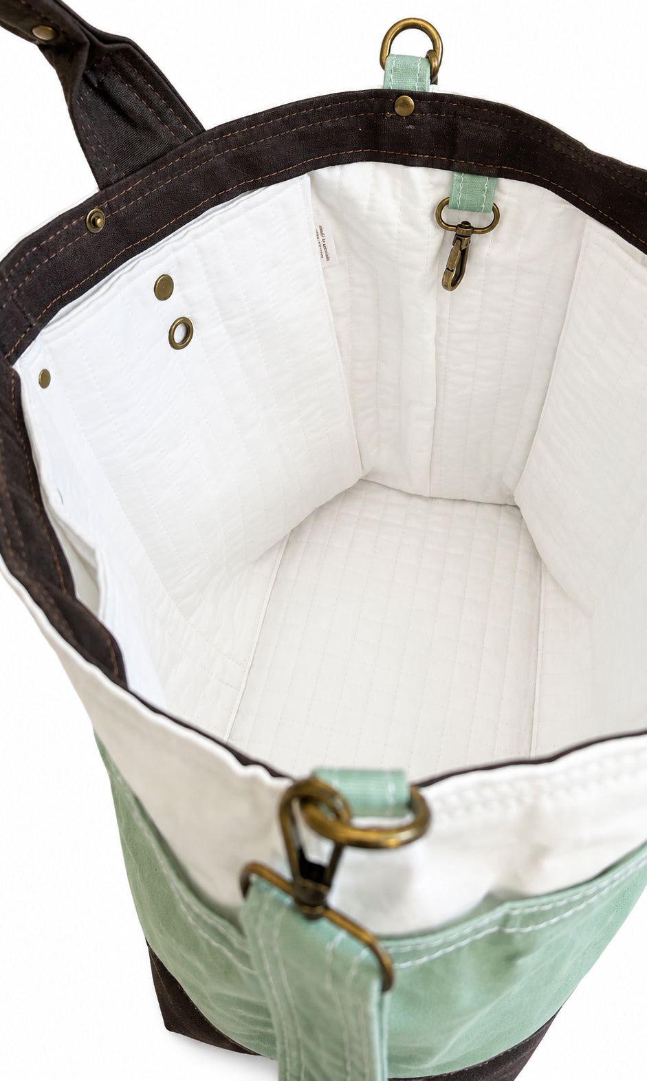 The Knitter's Carryall - Seamist/Bark - PRE ORDER - SEE DETAILS BELOW