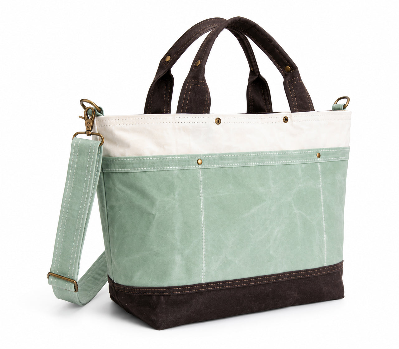 The Knitter's Carryall - Seamist/Bark - PRE ORDER - SEE DETAILS BELOW