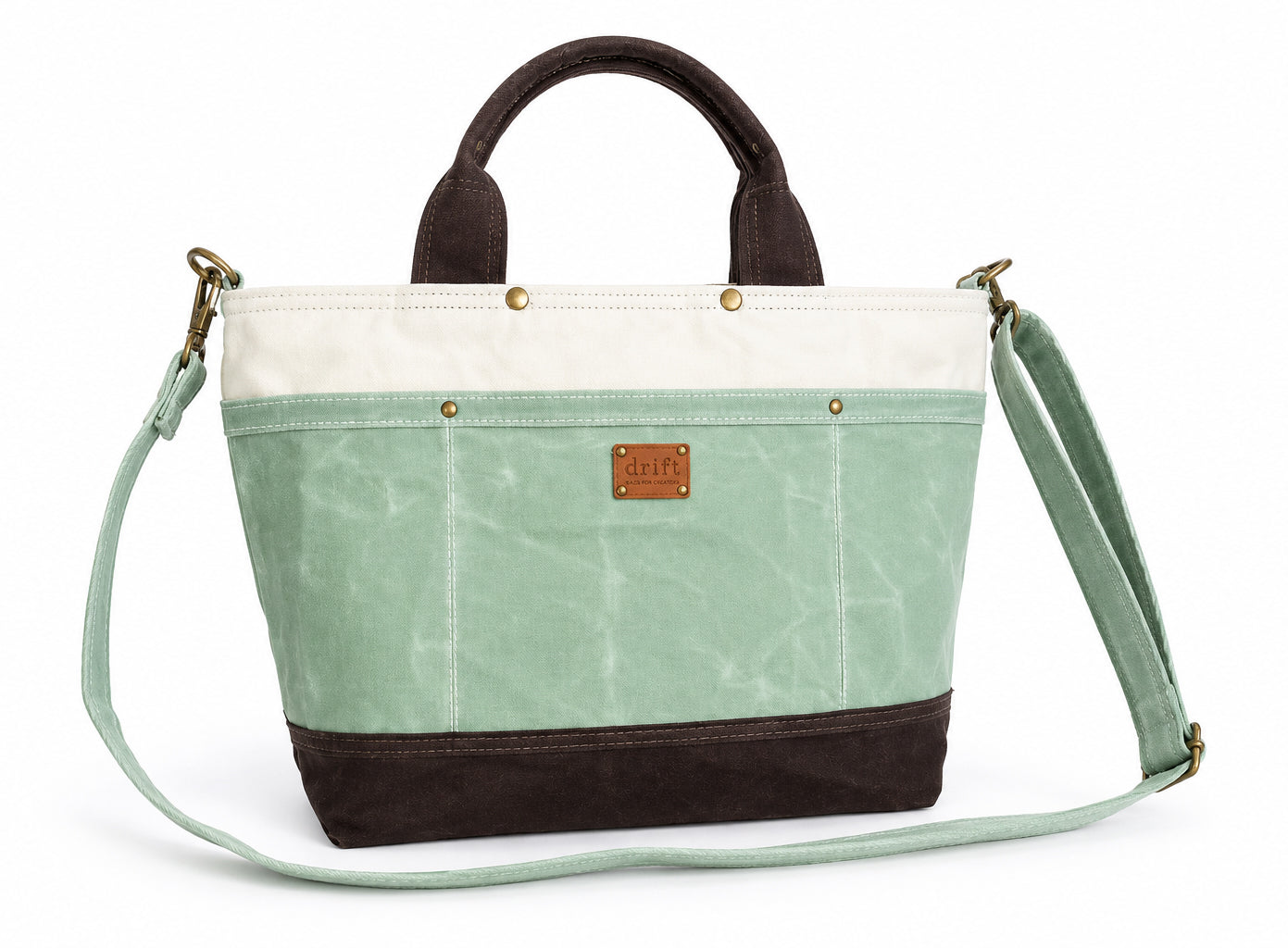 The Knitter's Carryall - Seamist/Bark - PRE ORDER - SEE DETAILS BELOW