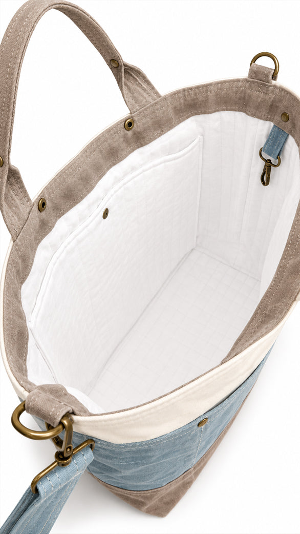 The Knitter's Carryall - Stone/Tide Pool
