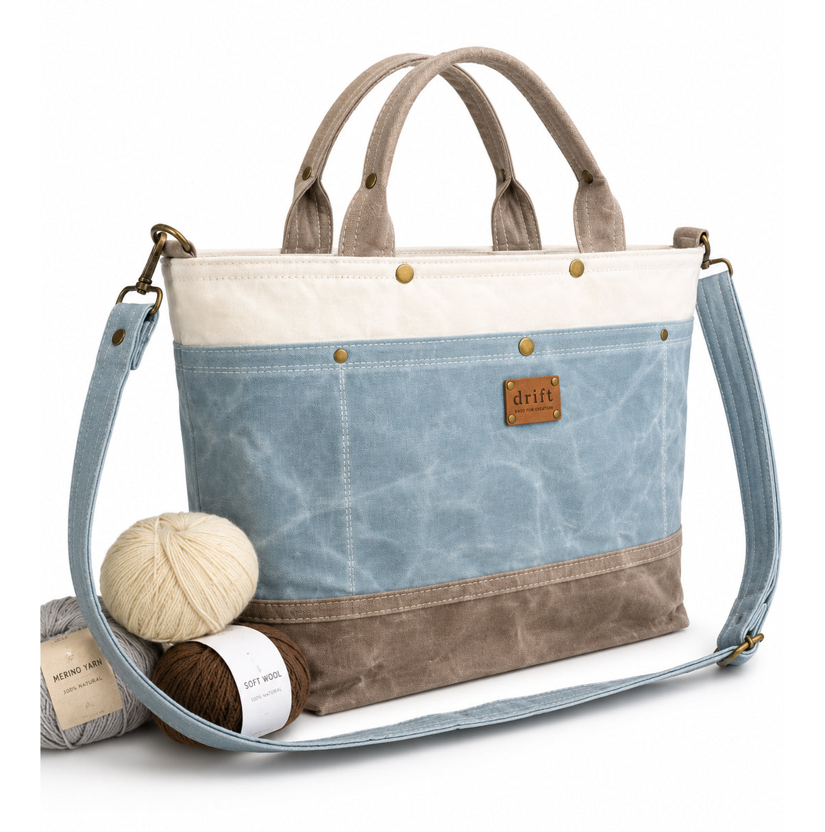 The Knitter's Carryall - Stone/Tide Pool