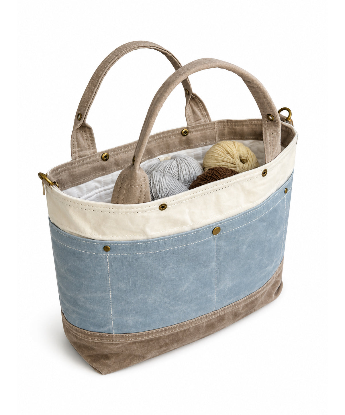 The Knitter's Carryall - Stone/Tide Pool