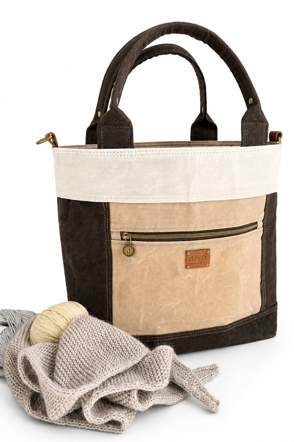 The Knitter's Weekender - Bark/Sandstone/Shell