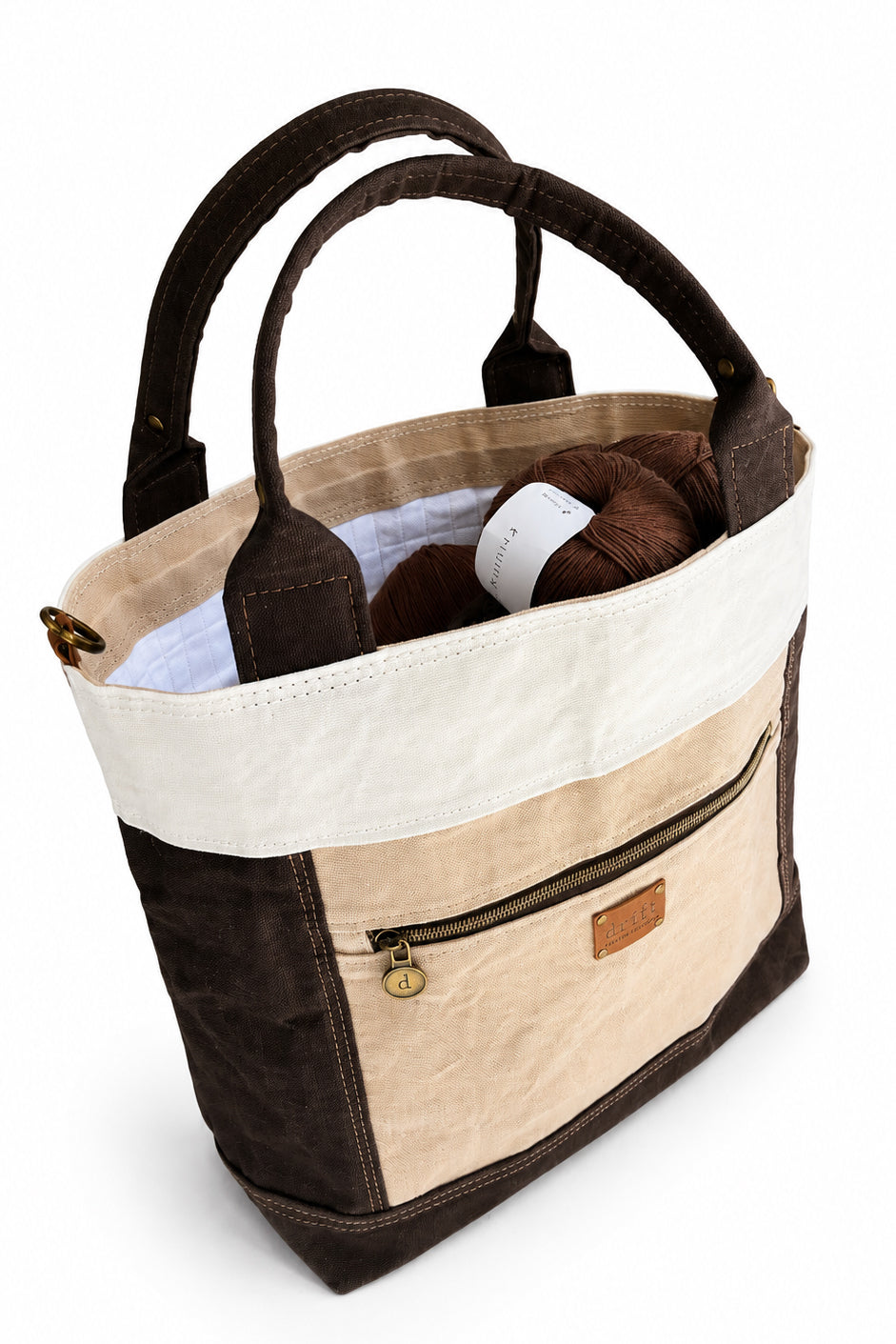 The Knitter's Weekender - Bark/Sandstone/Shell