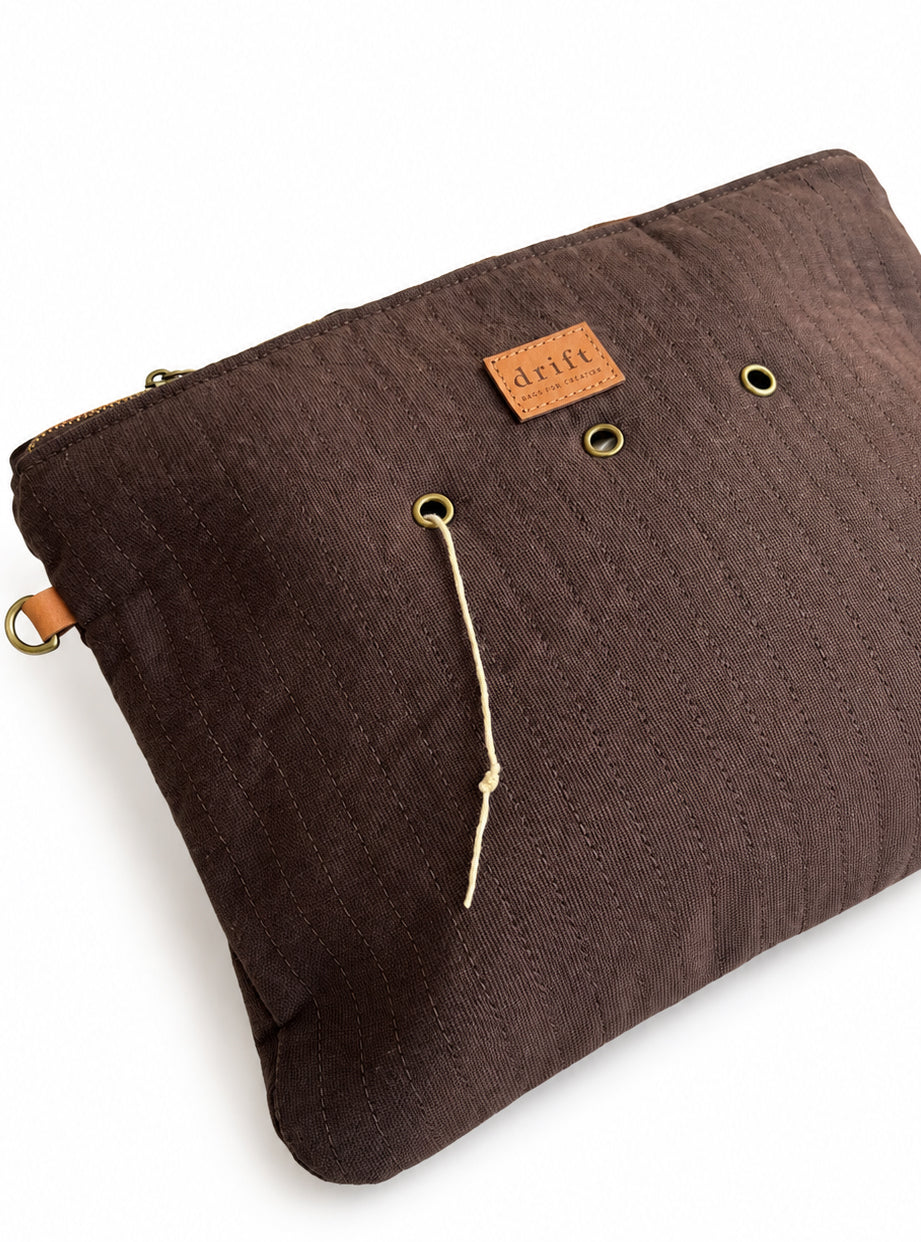 Knitting Organiser Pouch - Large - Bark
