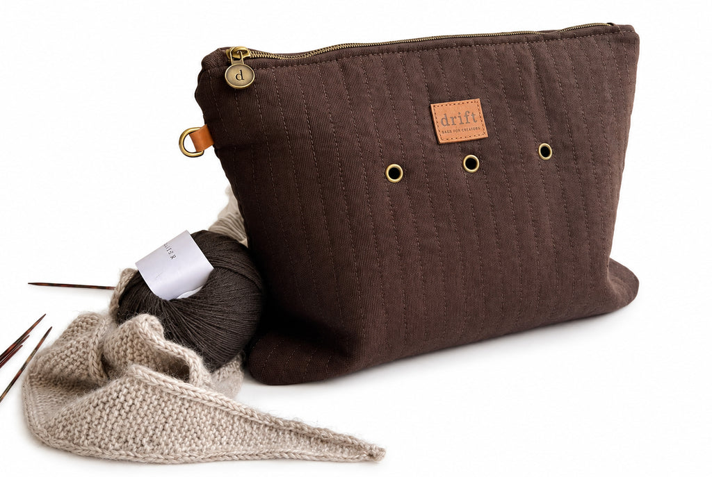 Knitting Organiser Pouch - Large - Bark