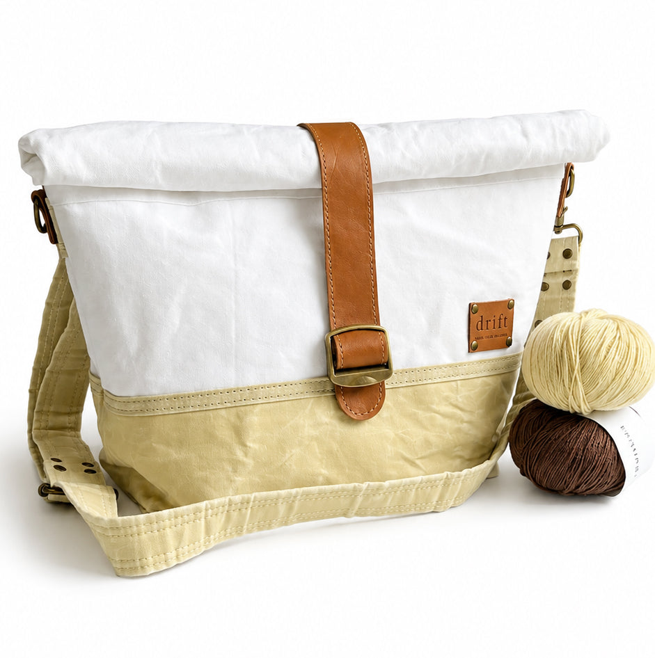 Maker's Rolltop Project Bag - Sage & Shell