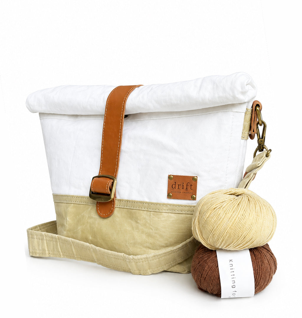Maker's Rolltop Project Bag - Sage & Shell