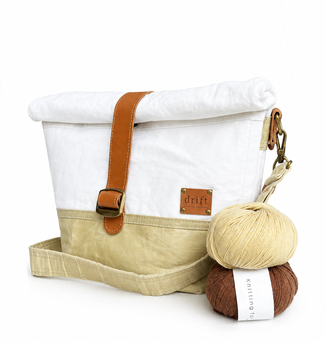 Maker's Rolltop Project Bag - Sage & Shell