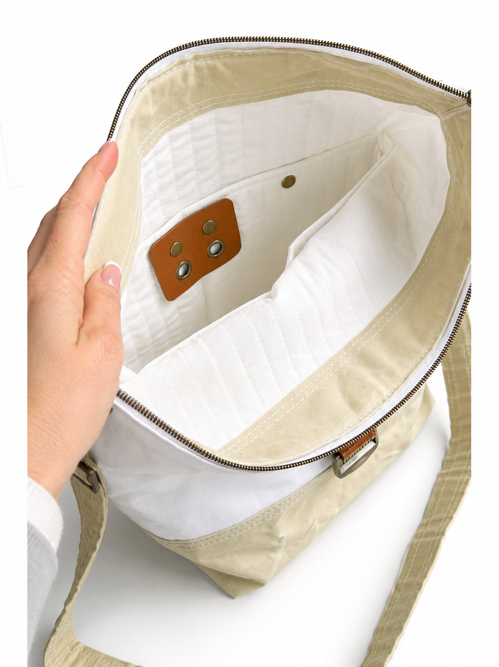 Maker's Rolltop Project Bag - Sage & Shell
