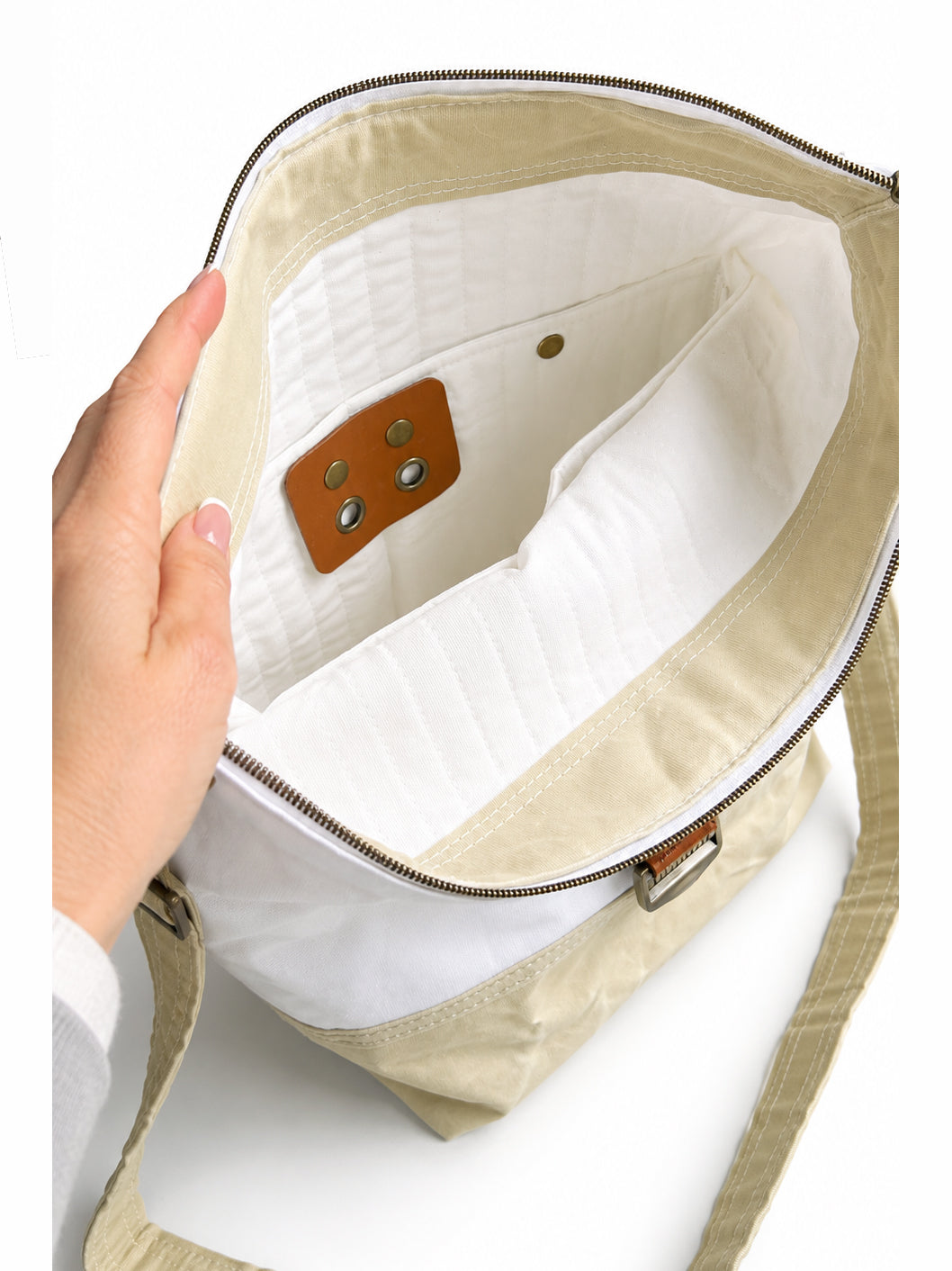 Maker's Rolltop Project Bag - Sage & Shell
