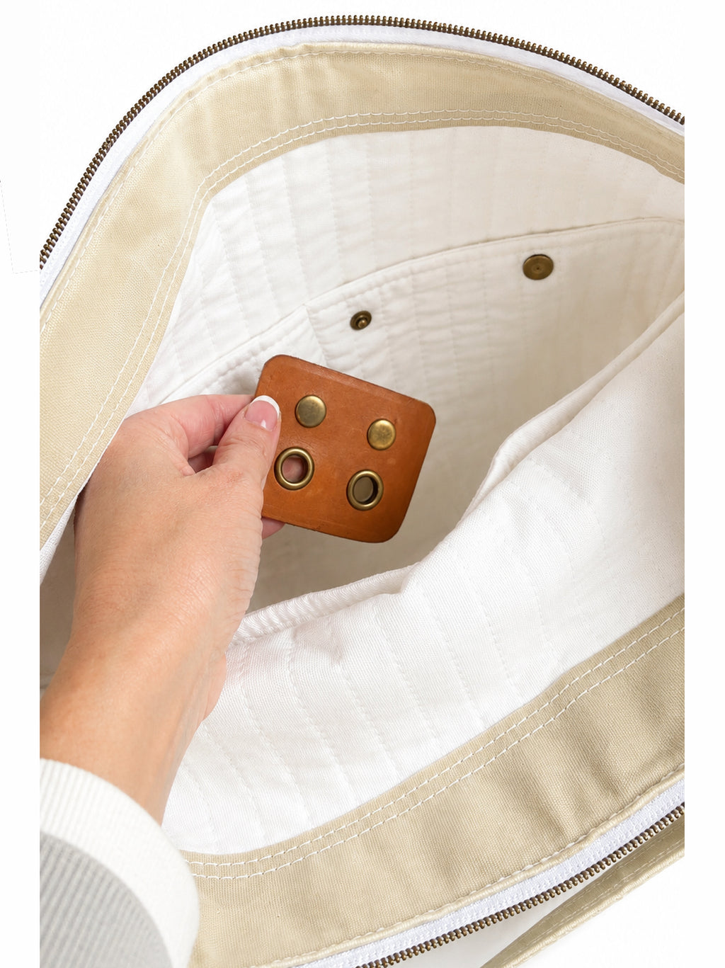 Maker's Rolltop Project Bag - Sage & Shell