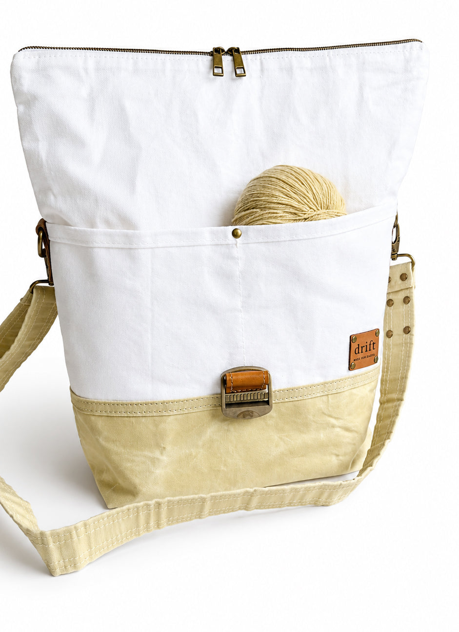 Maker's Rolltop Project Bag - Sage & Shell