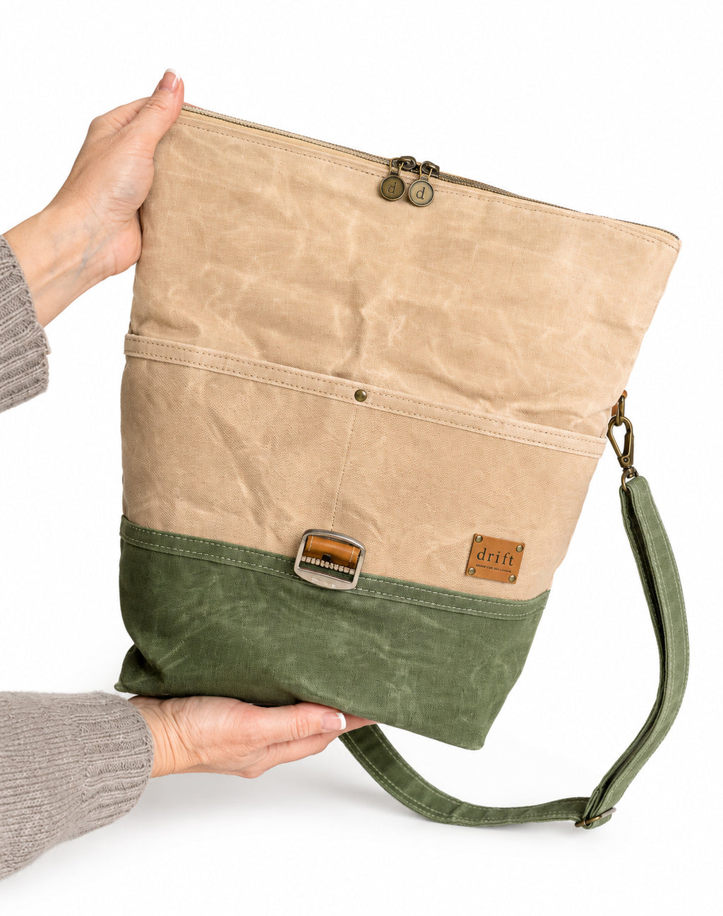 Maker's Rolltop Project Bag - Sandstone & River Gum
