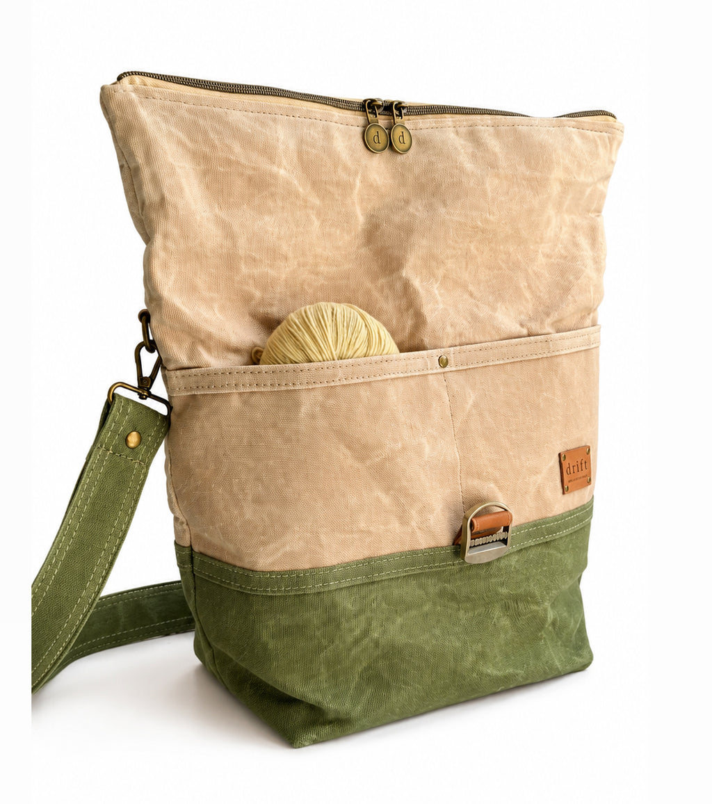 Maker's Rolltop Project Bag - Sandstone & River Gum