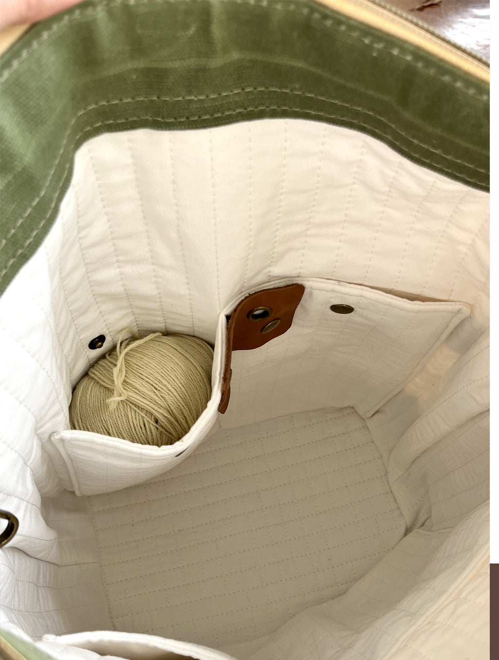 Maker's Rolltop Project Bag - Sandstone & River Gum
