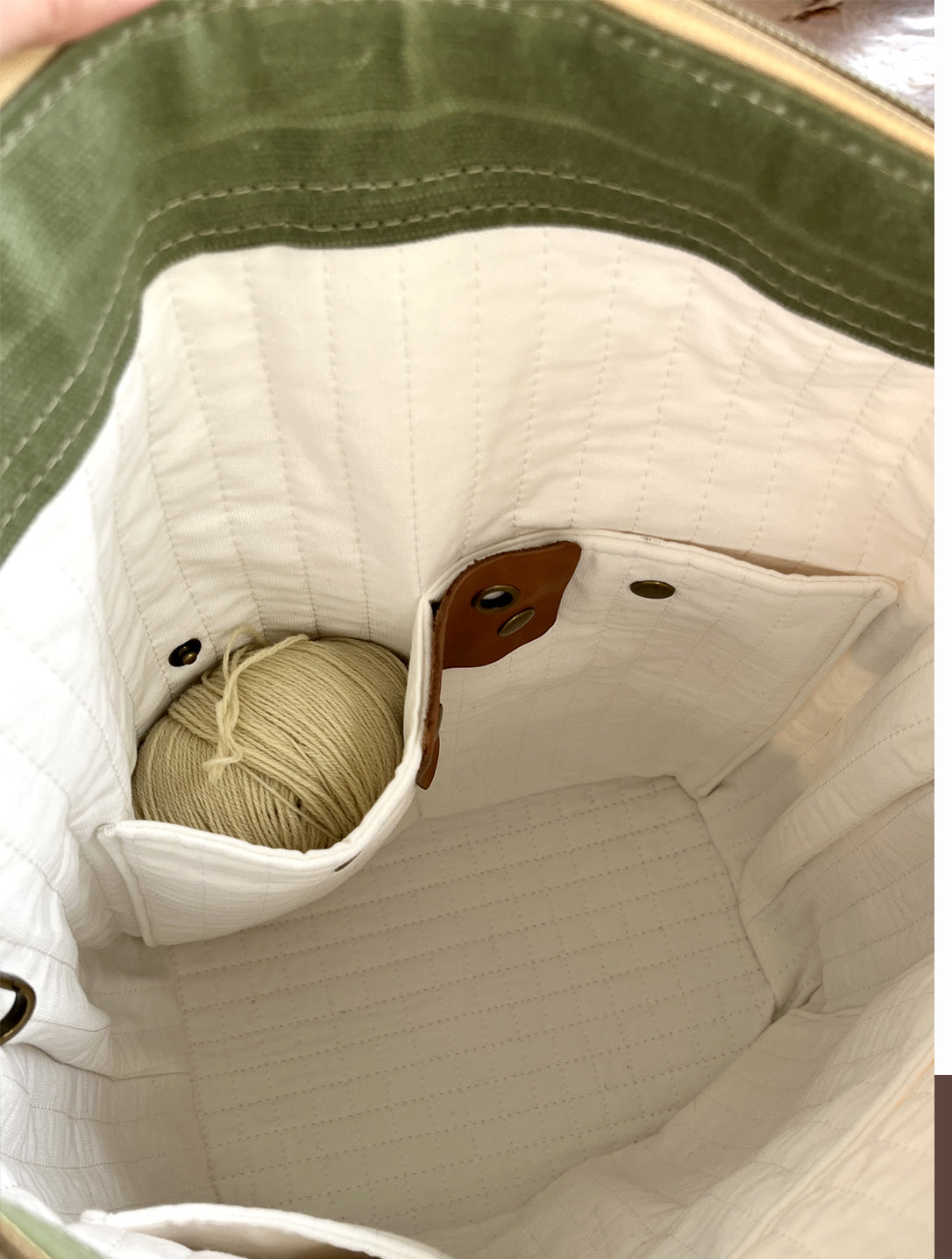 Maker's Rolltop Project Bag - Sandstone & River Gum