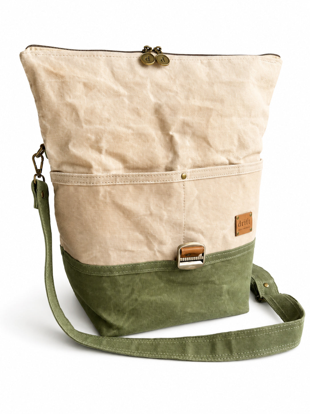 Maker's Rolltop Project Bag - Sandstone & River Gum