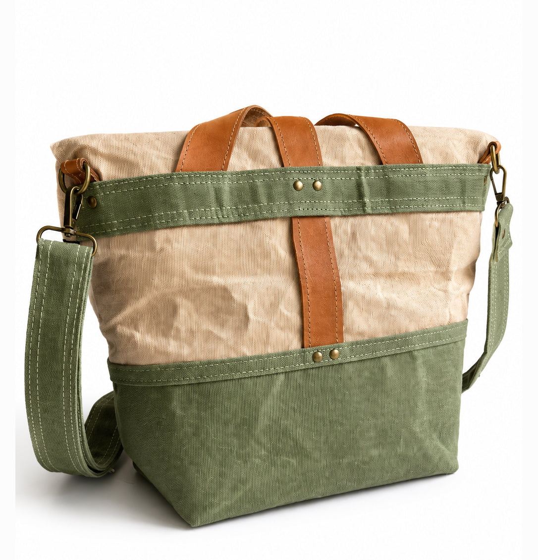 Maker's Rolltop Project Bag - Sandstone & River Gum