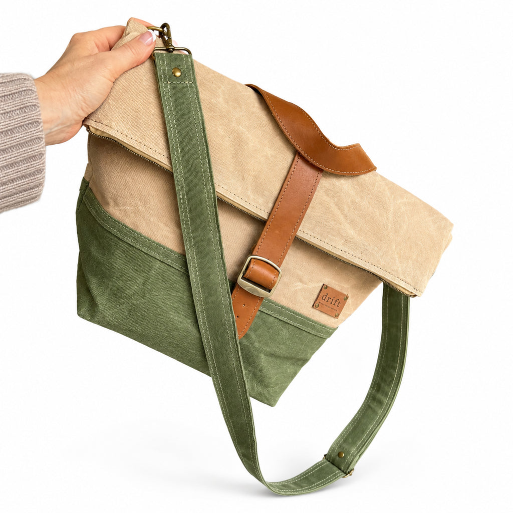Maker's Rolltop Project Bag - Sandstone & River Gum