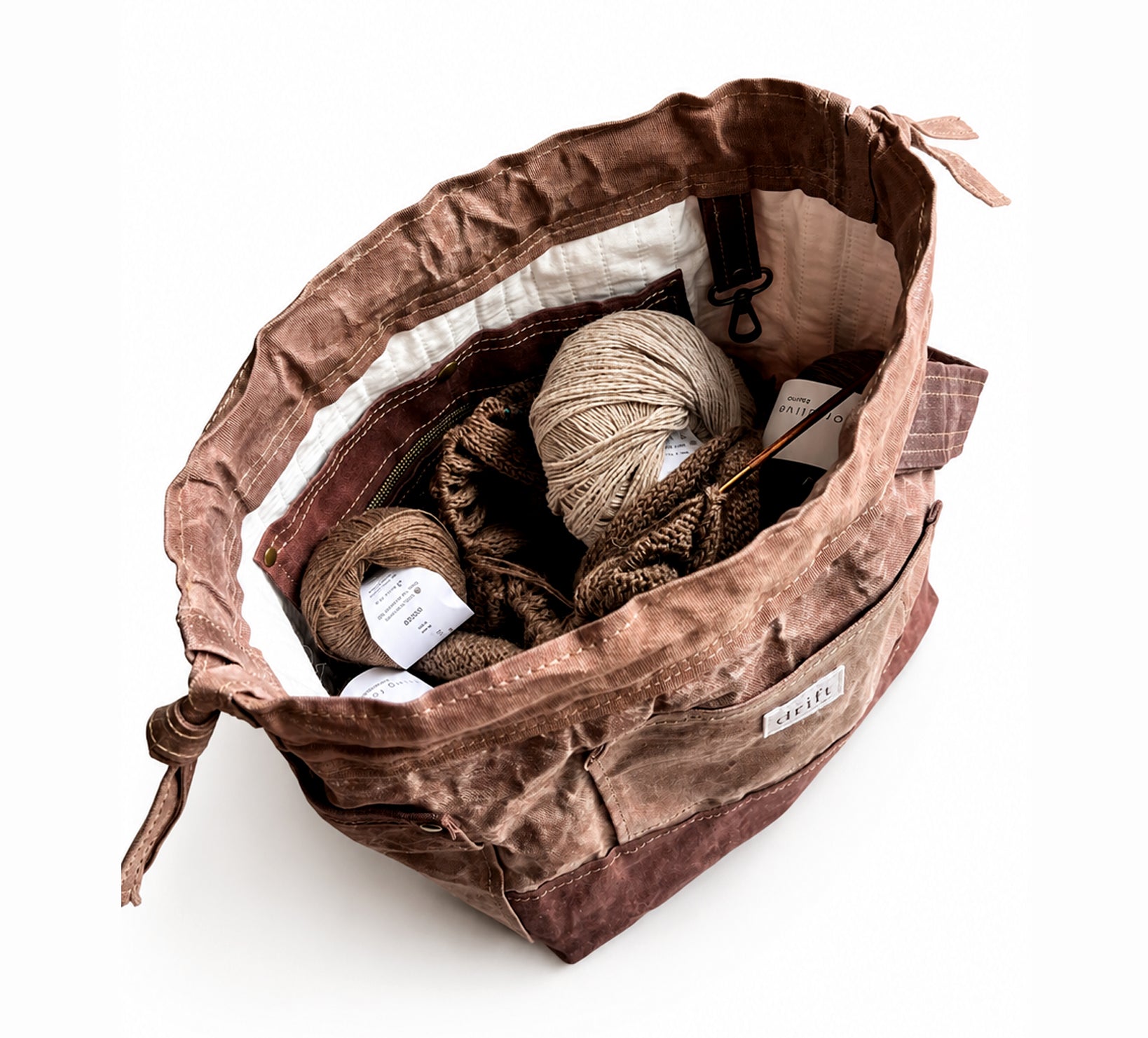 Medium Makers Project Bag - Bark & Chocolate *LIMITED EDITION*