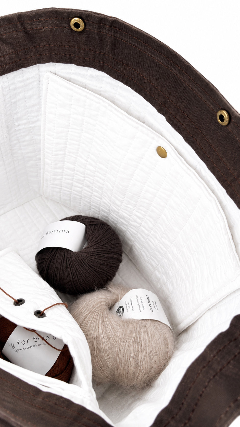 On The Go Knitter's Tote - Medium - Bark