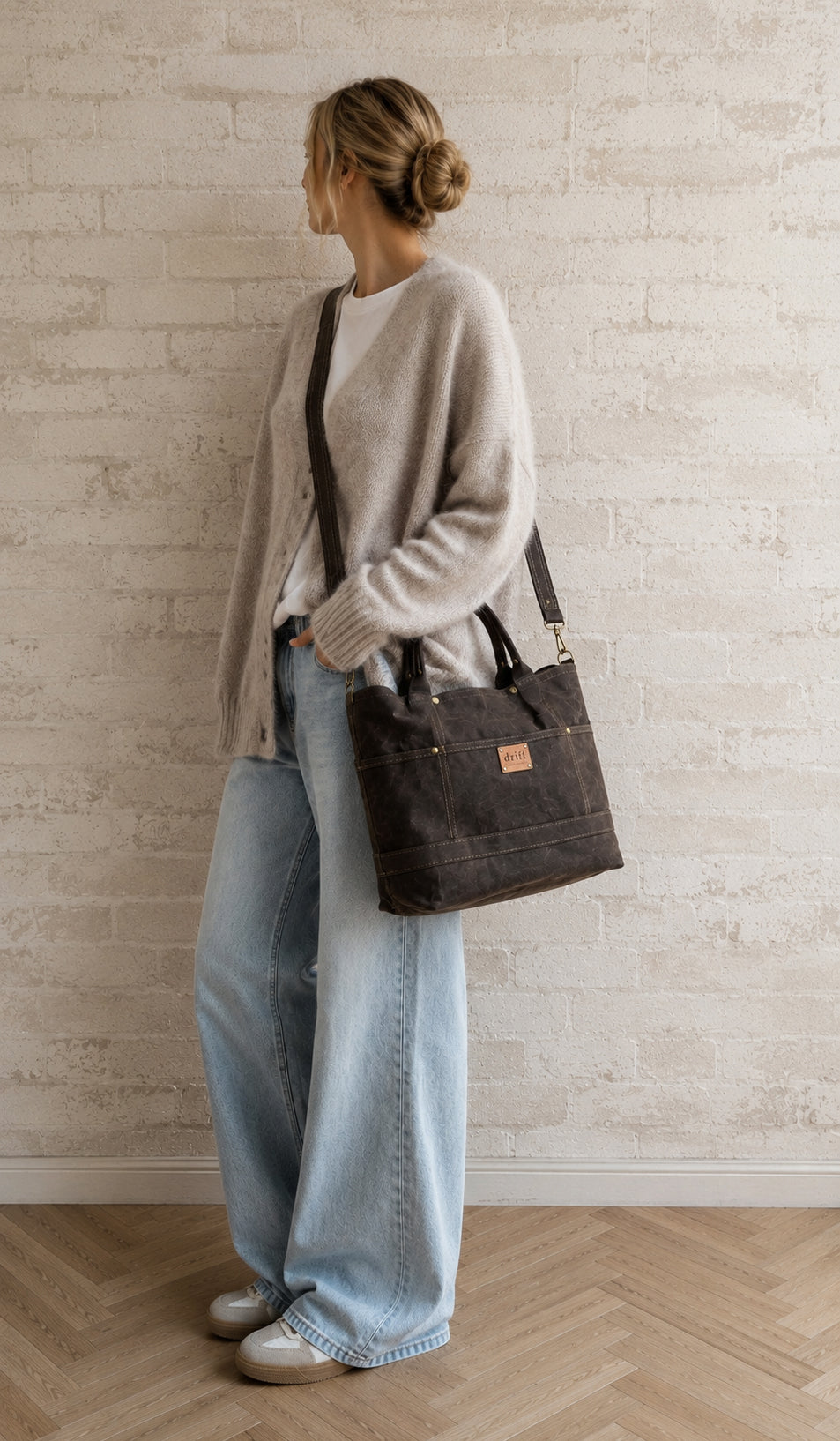 On The Go Knitter's Tote - Medium - Bark
