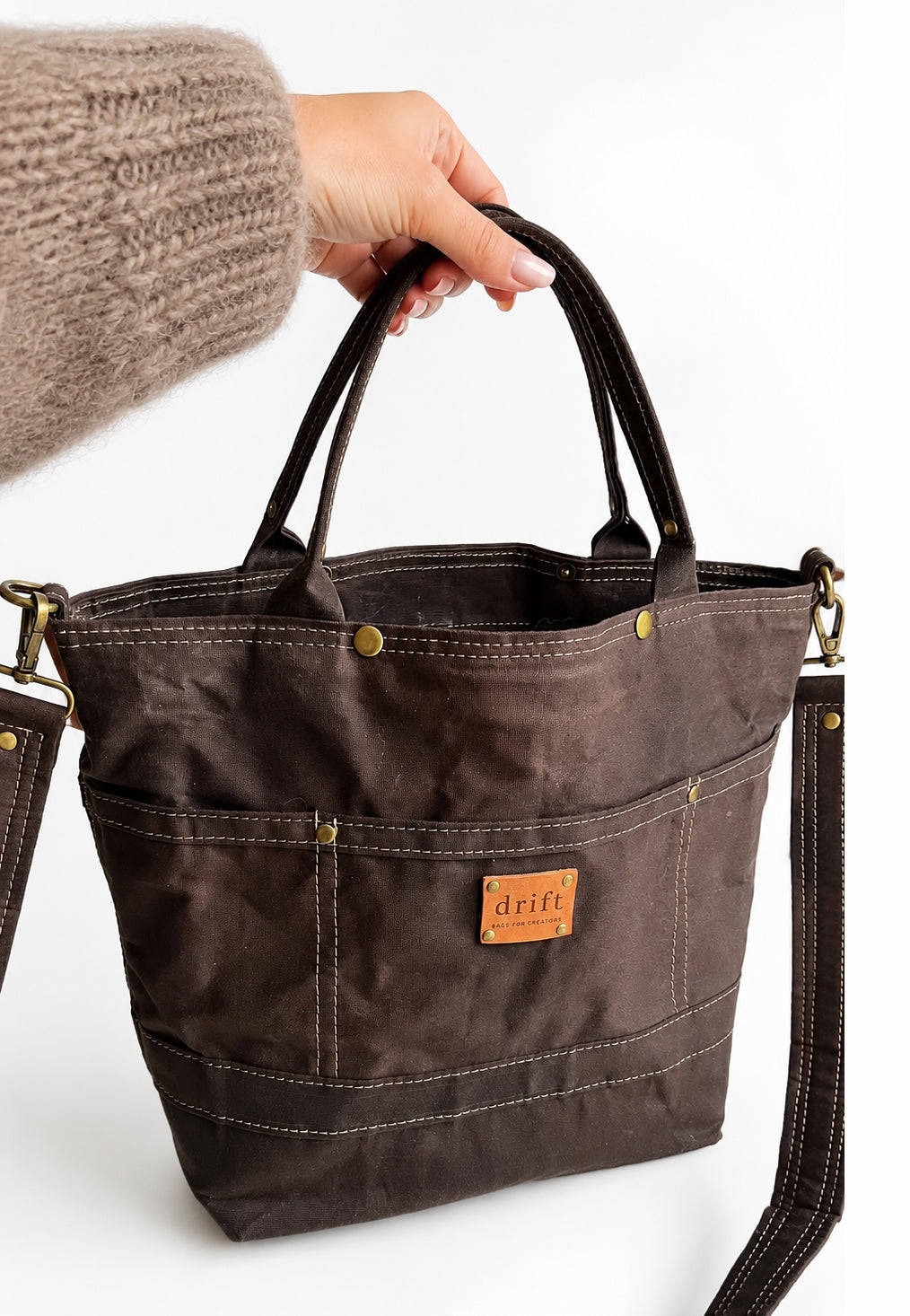 On The Go Knitter's Tote - Medium - Bark