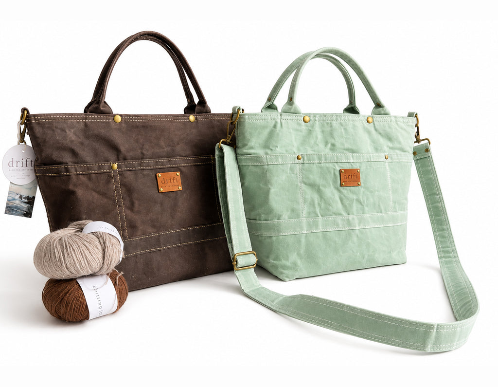 On The Go Knitter's Tote - Medium - Sea Mist