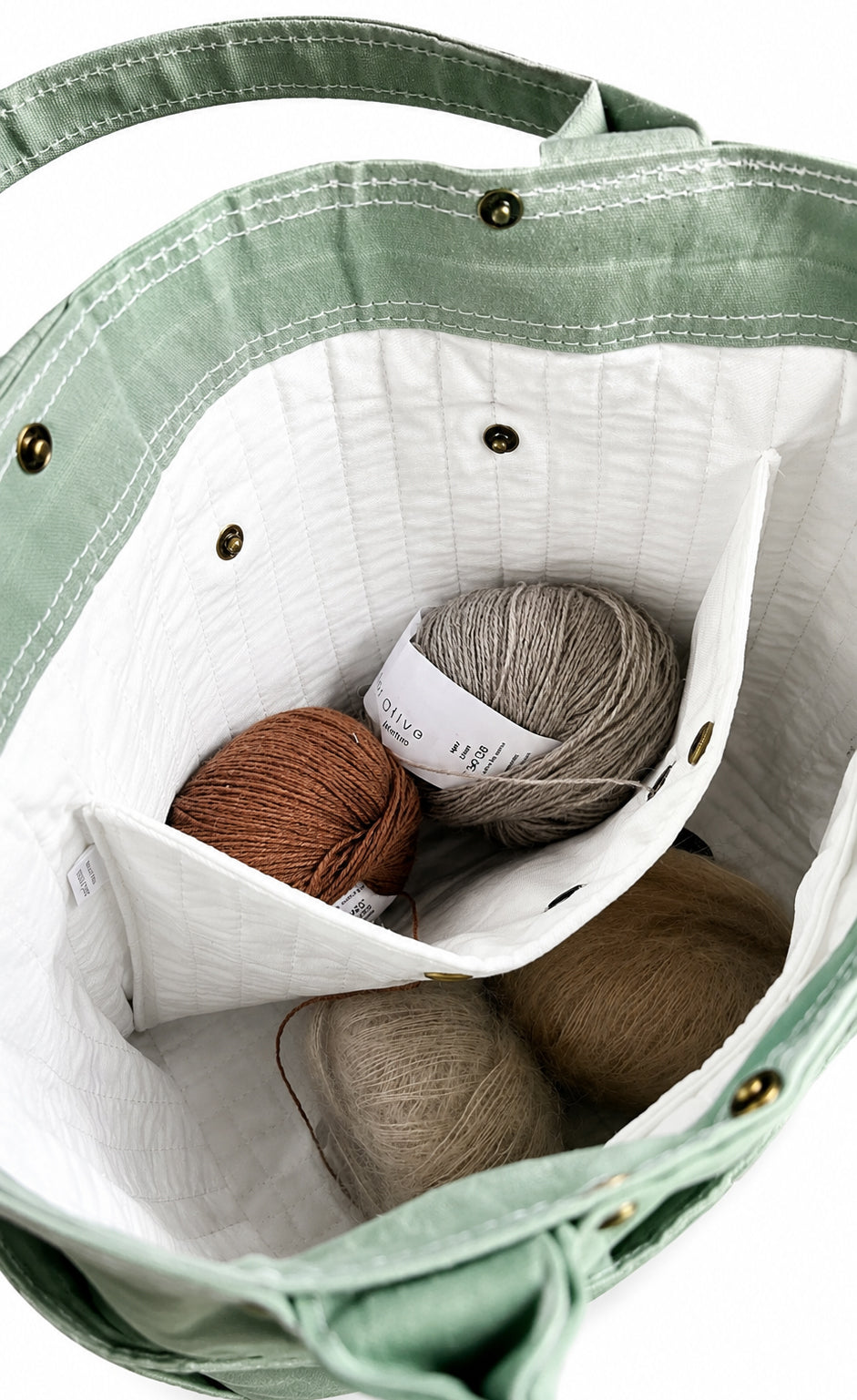 On The Go Knitter's Tote - Medium - Sea Mist