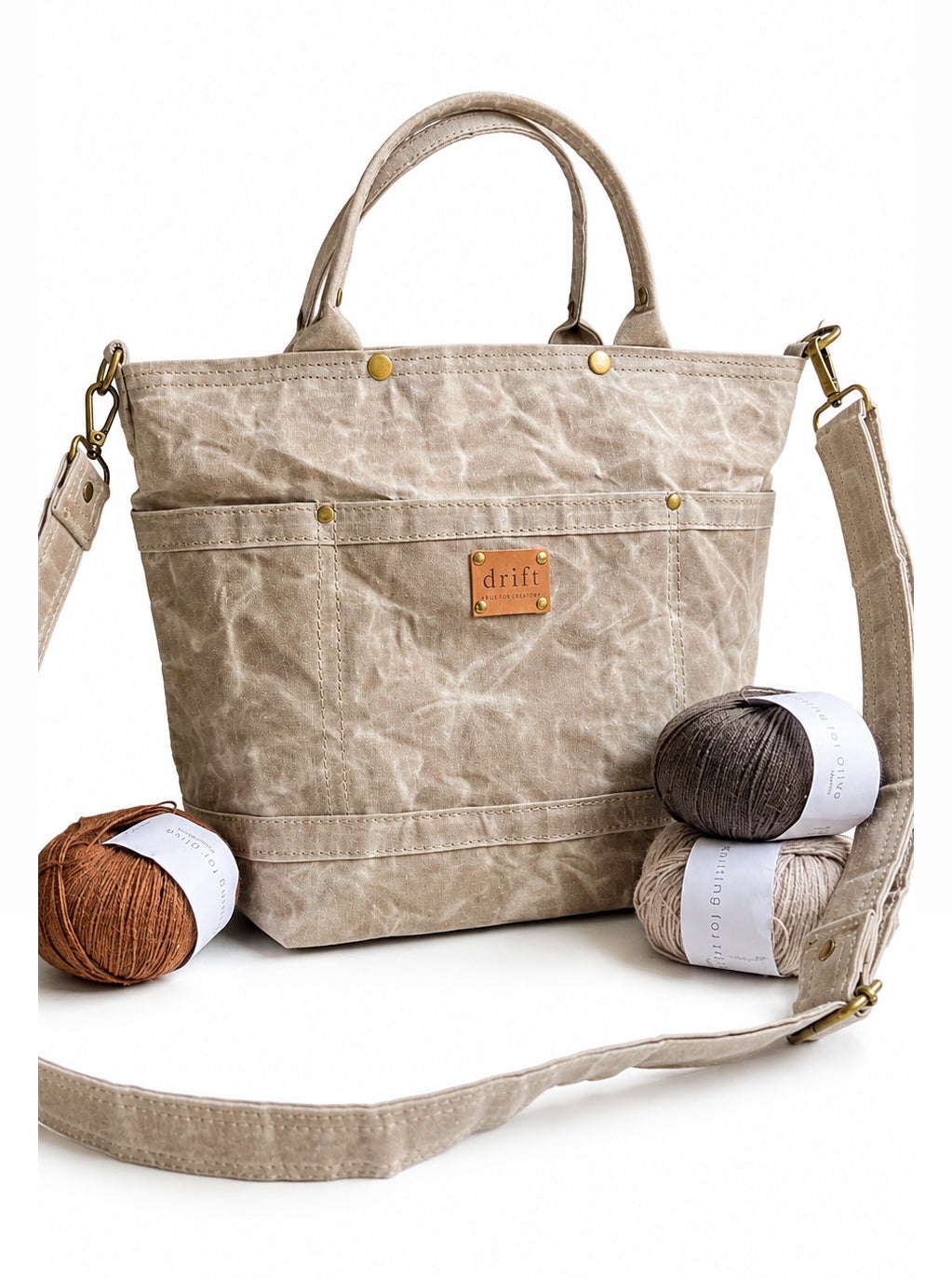 On The Go Knitter's Tote - Medium - Stone