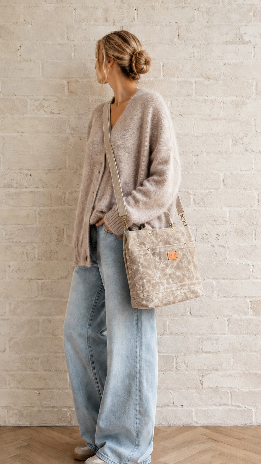 On The Go Knitter's Tote - Medium - Stone