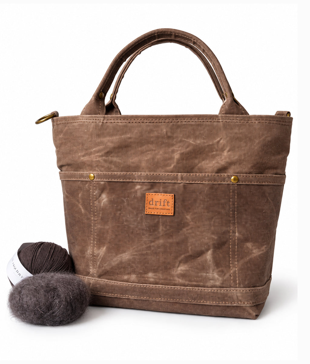 On The Go Knitter's Tote - Medium - Stone