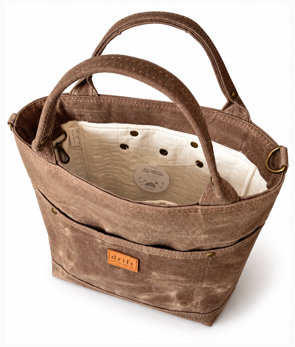 On The Go Knitter's Tote - Medium - Stone