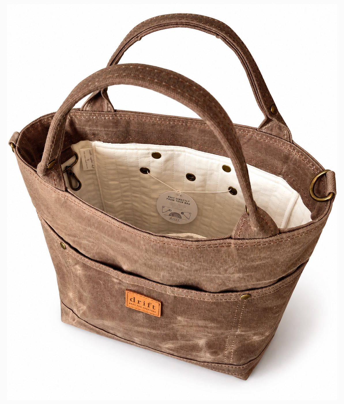 On The Go Knitter's Tote - Medium - Stone