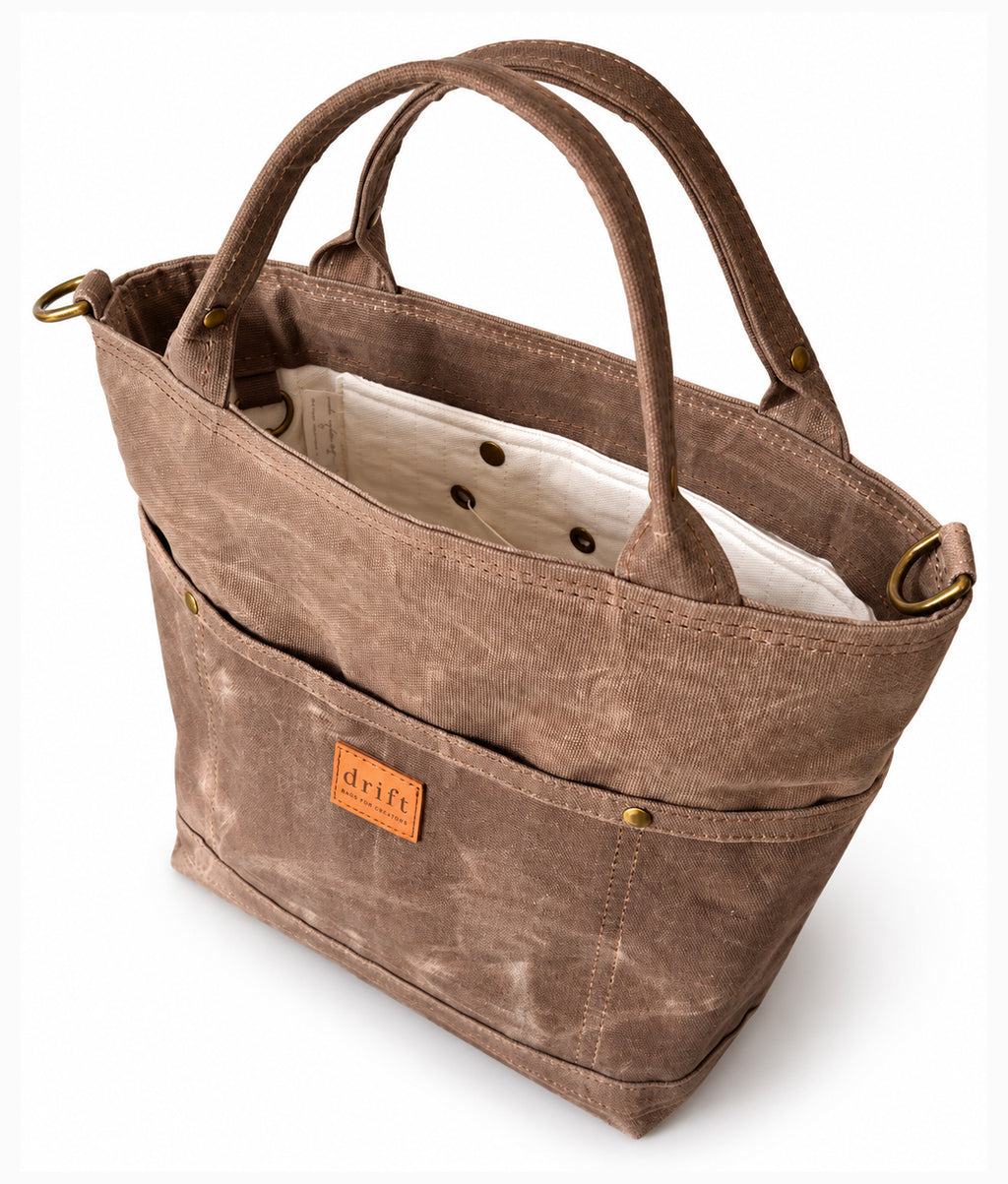 On The Go Knitter's Tote - Medium - Stone