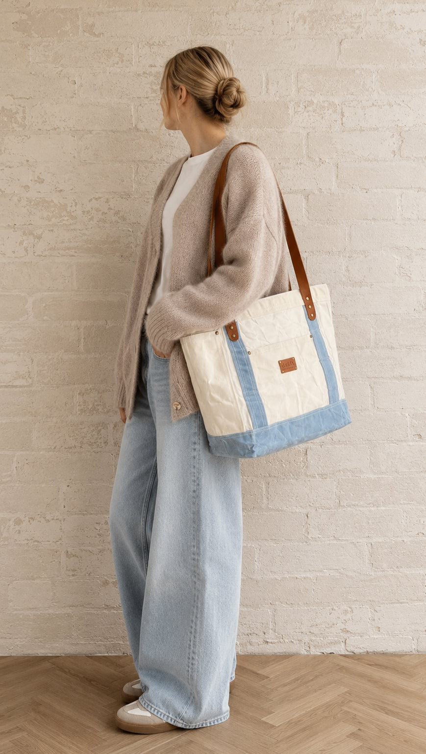 Jumbo Maker Project Tote - Shell/Morning Tide